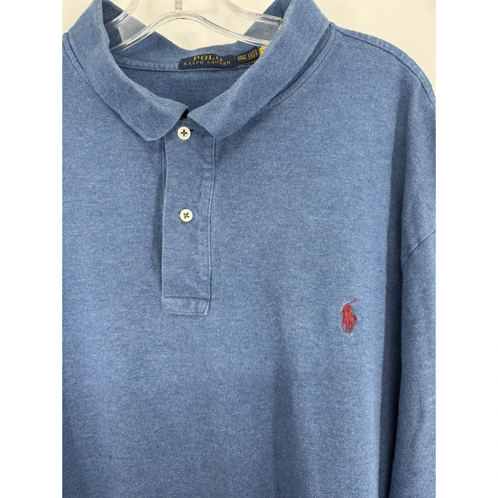 Polo Ralph Lauren Polo Shirt‎ 3XL Tall 3XLT Cotton Pony Logo Long Sleeve Golf